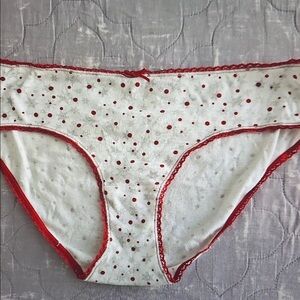 Charter Club Red Lace Trim Top